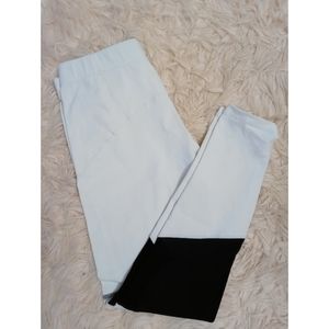 Workout Empire White and Mesh Leggings sz M